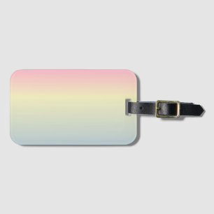 kawaii cute unicorn pink pastel rainbow colours luggage tag