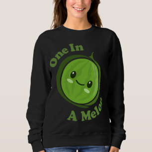 Kawaii Cute Watermelon One In A Melon Funny Fruit Sweatshirt