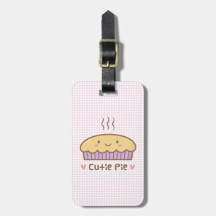 Kawaii Cutie Pie Doodle For Her Luggage Tag