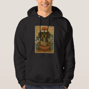 Kawaii Dachshund Japanese Ramen Noodles Doxie Hoodie