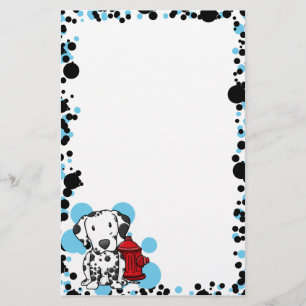 Kawaii Dalmatian Stationery (Unlined)