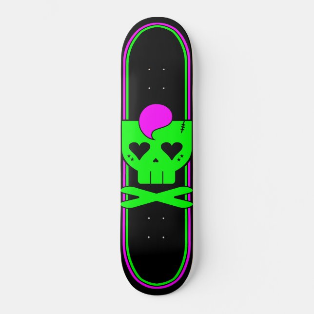 KAWAII DEATHROCK SKULL DECK SKATEBOARD (Front)