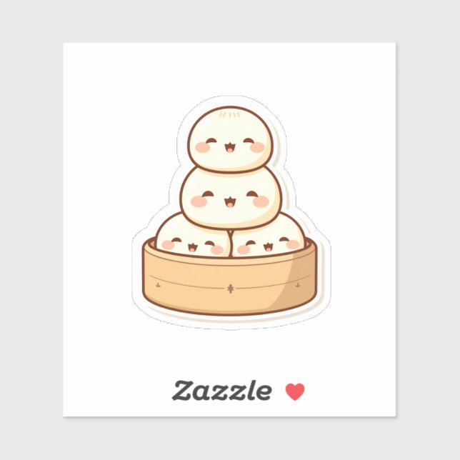 Kawaii Dim Sum Bamboo Steamer Dumplings (Sheet)