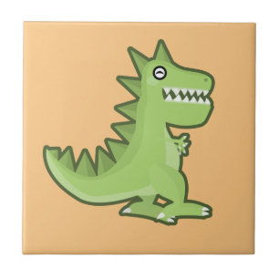 Kawaii Dinosaur Ceramic Tile