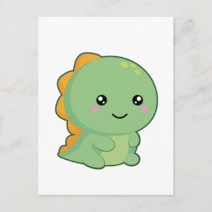 Kawaii Dinosaur Postcard