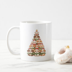 Kawaii Dogs Christmas Tree – Cute Festive Puppy Coffee Mug