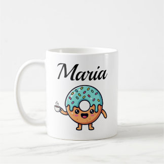  Kawaii Doughnut Coffee Lover Personalised Coffee  Mug