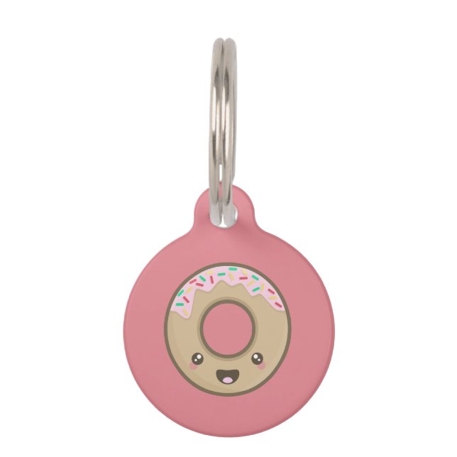 Kawaii doughnut pet tag (Front)