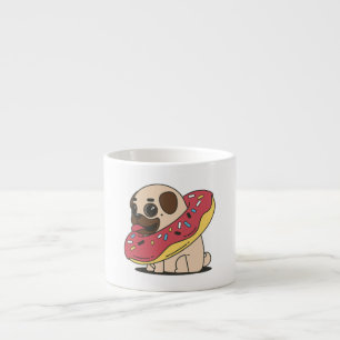 Kawaii Doughnut Pug Dog Mug Gift Gift For Lover
