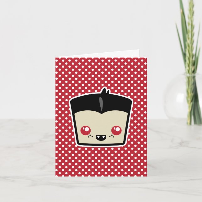 Kawaii Dracula Note Card (Front)