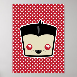 Kawaii Dracula Poster Print
