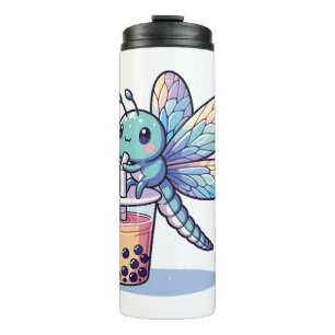 Kawaii Dragonflies Bubble Tea Boba Dragonfly Thermal Tumbler