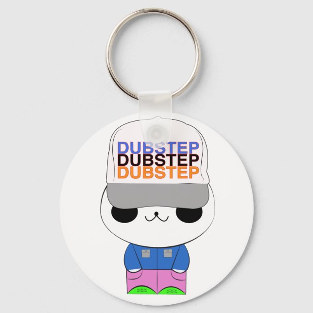 Kawaii dubstep panda keychain (Front)