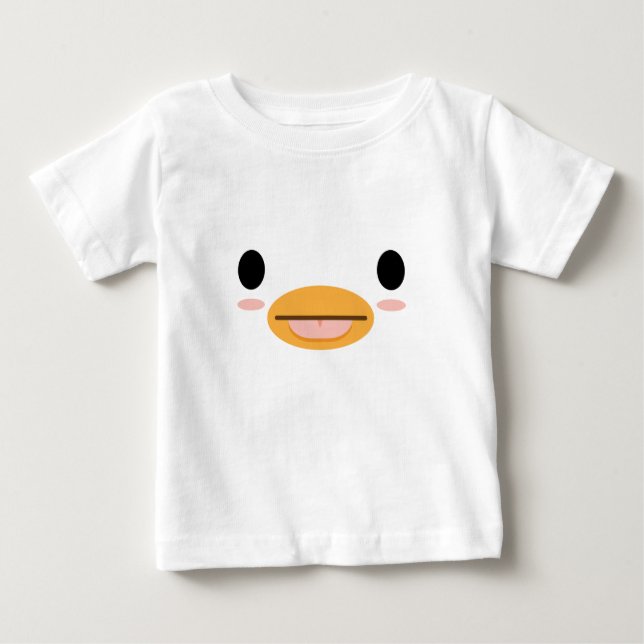 Kawaii Duck Tongue “Too cute to be serious.” Baby T-Shirt (Front)