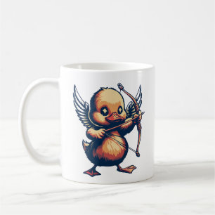 Kawaii Duckling Cupid "Love Is in the Air"  Coffee Mug