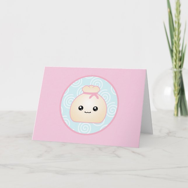 Kawaii Dumpling Birthday Card (Front)