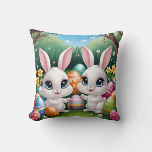 Kawaii Easter Bunny – Cute Big-Eyed Bunny Design Cushion