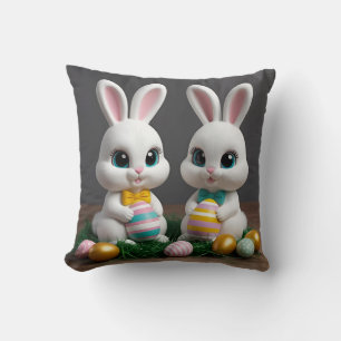 Kawaii Easter Bunny – Cute Big-Eyed Bunny Design Cushion