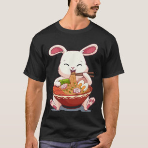 Kawaii Easter Bunny Ramen Noodles Japanese Easter  T-Shirt