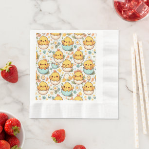 Kawaii Easter Chick Napkins – Cute Baby Chick