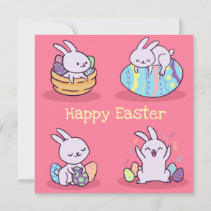 Kawaii Easter Holiday Card