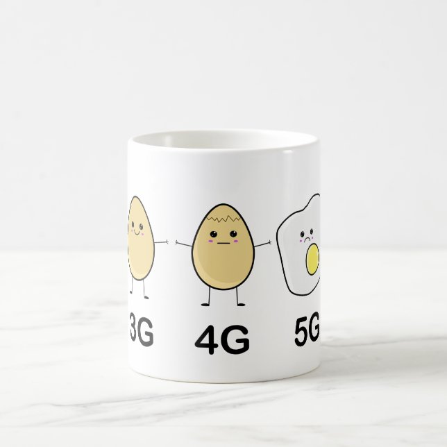 Kawaii Egg gets 5G Tower Radiation Coffee Mug (Center)