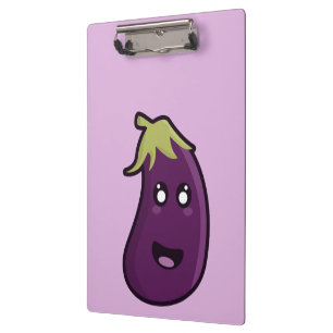 Kawaii eggplant clipboard
