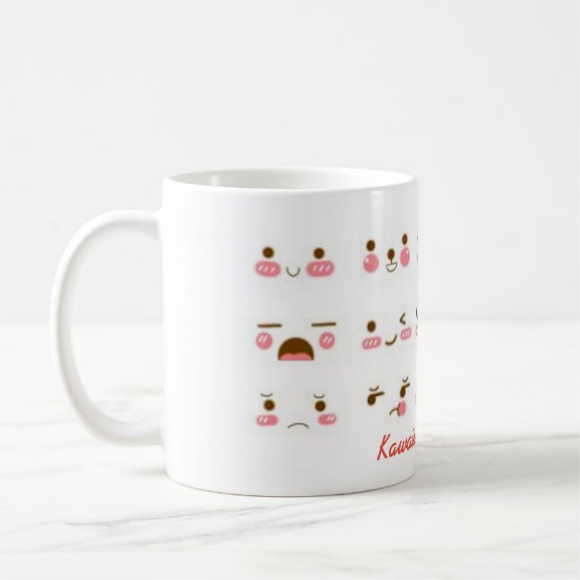 Kawaii emoji coffee mug (Left)