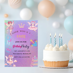 Kawaii Fairy Kids Birthday  Invitation