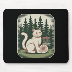 Kawaii Feline Cat Frisbee Golf Vintage Disc Golf F Mouse Pad