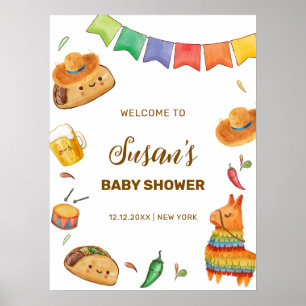 Kawaii Fiesta Taco Bout A Baby Shower Welcome  Poster