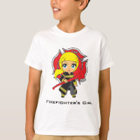 Kawaii Firefighter Girl - Customisable