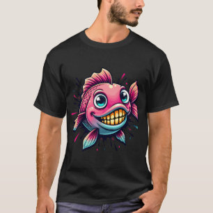 Kawaii Fish Splash Effect T-Shirt