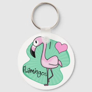 Kawaii Flamingo Keychain