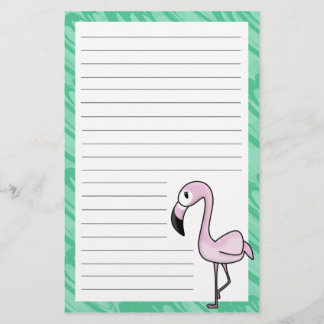 Kawaii Flamingo Stationery
