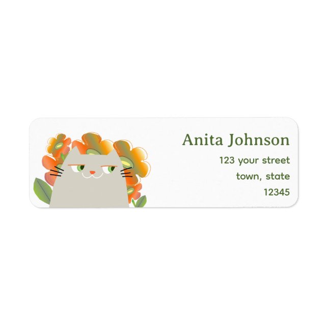 Kawaii Flowers Return Address Label (Front)