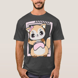 Kawaii Fo Plays Cute Game For Computer Player And T-Shirt