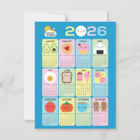 Kawaii Food 2026 Calendar