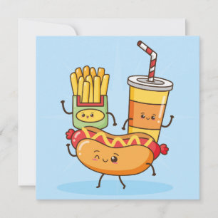 Kawaii Food Holiday Card