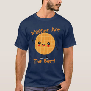 Kawaii Food Waffles Are The Best Funny Breakfast L T-Shirt