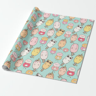 Kawaii Food Wrapping Paper