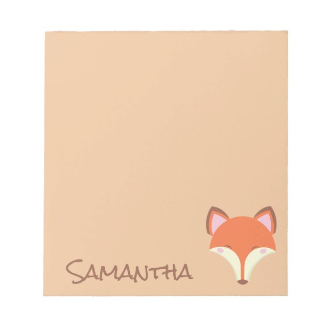 "Kawaii Fox" Notepad (Front)