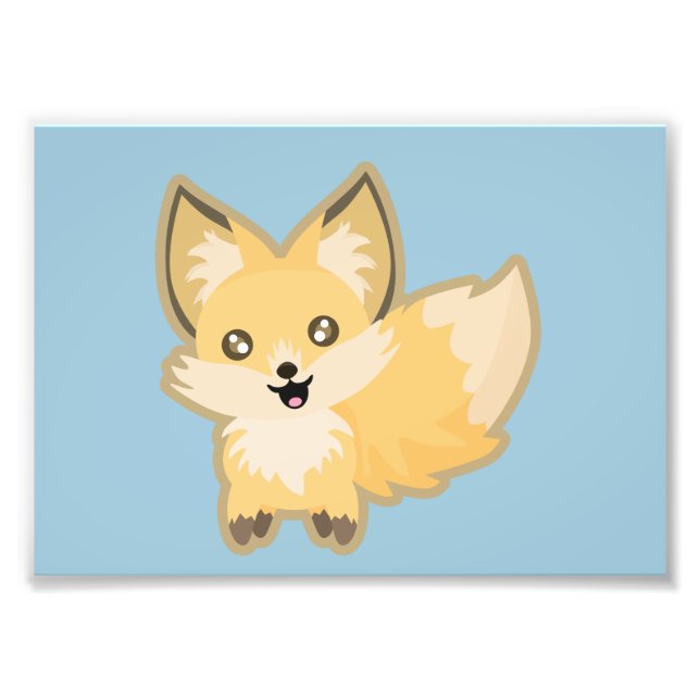Kawaii Fox Photo Print (Front)