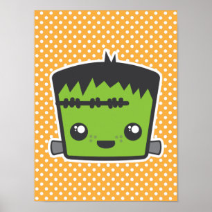 Kawaii Frankenstein Poster Print
