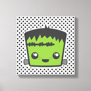 Kawaii Frankenstein Wrapped Canvas