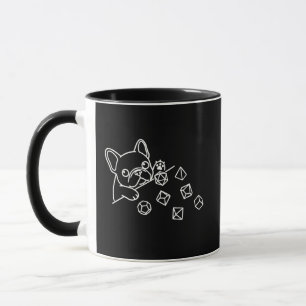 Kawaii French Bulldog Tabletop RPG Dice Roller Mug