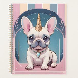 Kawaii French Bulldog Unicorn Pastel pink Planner