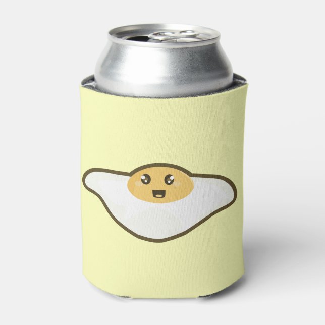 Kawaii Fried egg Can Cooler (Can Front)
