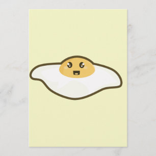 Kawaii Fried egg Invitation