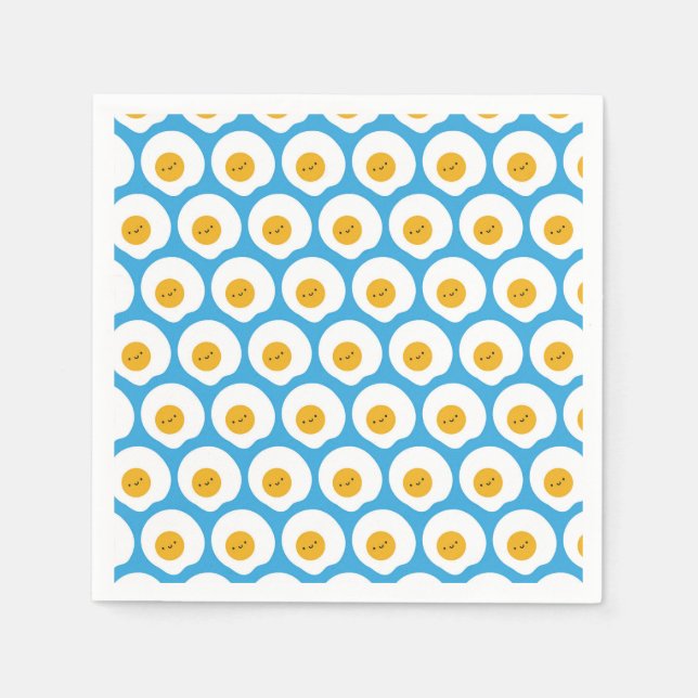Kawaii Fried Eggs Napkin (Front)